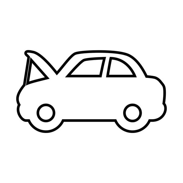 Icono de accidente de coche. Diseño de seguros y protección. Gráfico vectorial — Vector de stock