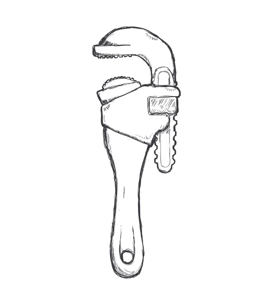 Icono de llave inglesa. diseño de herramientas. gráfico vectorial — Vector de stock