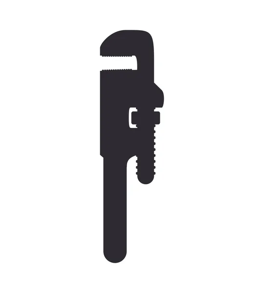 Icono de silueta de llave inglesa. Diseño de herramientas. Gráfico vectorial — Vector de stock