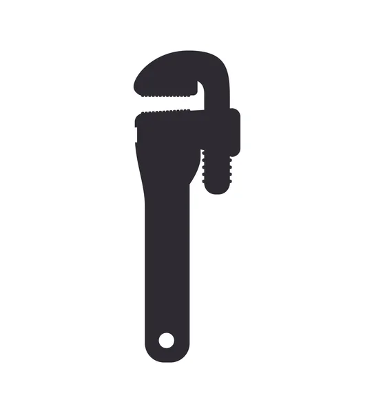 Icono de silueta de llave inglesa. Diseño de herramientas. Gráfico vectorial — Vector de stock