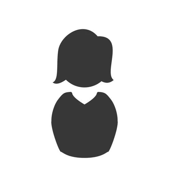 Ícone feminino do pictograma. Desenho de pessoa. Gráfico vetorial —  Vetores de Stock