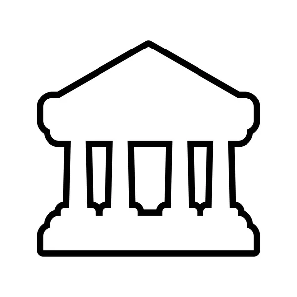 Icono del banco. Dinero y partida financiera. Gráfico vectorial — Vector de stock