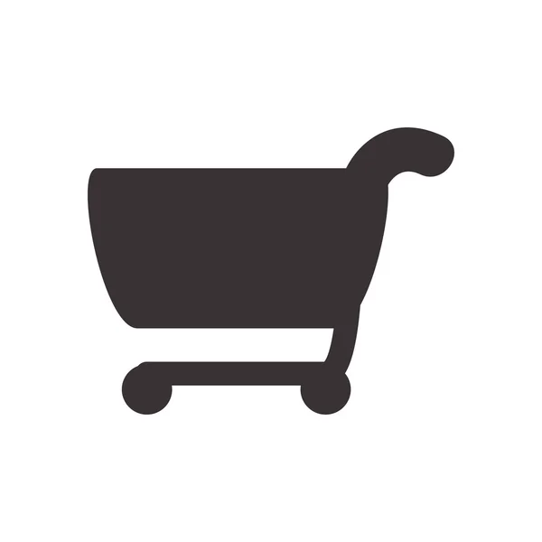 Icono de carrito de compras. Diseño de comercio. Gráfico vectorial — Vector de stock