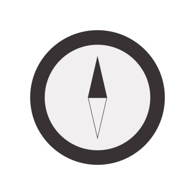 Pusula simgesi. Navigasyon aleti tasarımı. Vektör grafiği