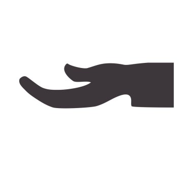 insan el simgesi. Tasarıma yardımcı olun. Vektör grafiği