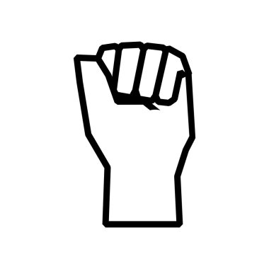 Parmak simgesiyle jest. El tasarım. Vektör grafiği