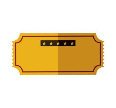 Bilet simgesi. etiket tasarımı. Vektör grafiği