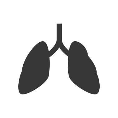 Akciğerler simgesi. Tıbbi ve sağlık. Vektör grafiği