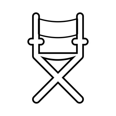 Yönetim Kurulu sandalye simge. Sinema tasarım. Vektör grafiği