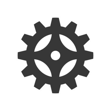 Dişli simgesini. Makine bölümü tasarım. vektör grafiği