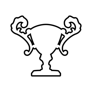 Trophy Kupası simgesi. Kazanan tasarım. Vektör grafiği