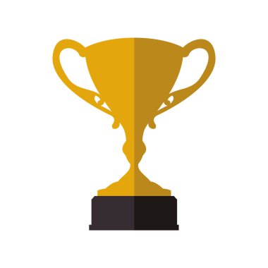Trophy Kupası simgesi. Kazanan tasarım. Vektör grafiği