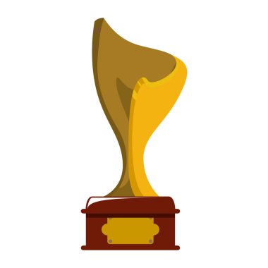 Trophy Kupası simgesi. Kazanan tasarım. Vektör grafiği