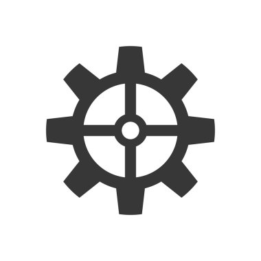 Dişli simgesini. Makine bölümü tasarım. vektör grafiği