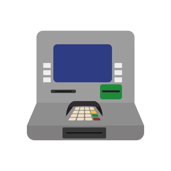 Icono de ATM. Dinero y partida financiera. Gráfico vectorial — Vector de stock