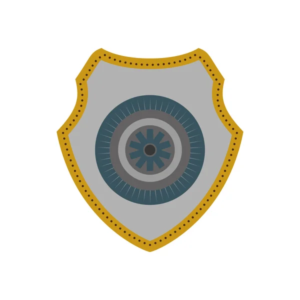 Icono del escudo. Protección. Gráfico vectorial — Vector de stock