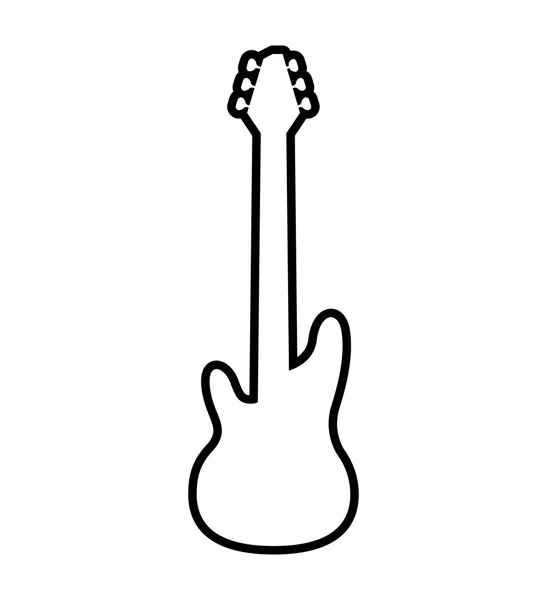 Icono de gruitar eléctrico. Diseño de música rock. Gráfico vectorial — Vector de stock