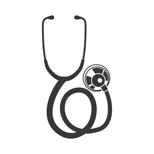 Icono del estetoscopio. Atención médica y de salud. Gráfico vectorial — Archivo Imágenes Vectoriales