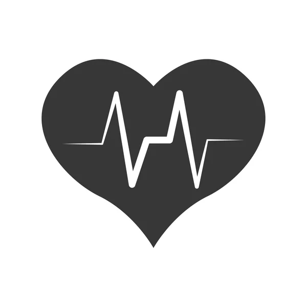 Heart and pulse icon. Medical and Health care. Vector graphic — Stock Vector