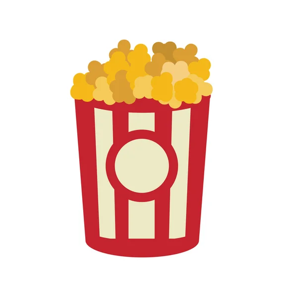 Icono de maíz pop. Concepto de cine y comida. Gráfico vectorial — Vector de stock