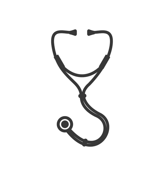 Icono del estetoscopio. Atención médica y de salud. Gráfico vectorial — Vector de stock