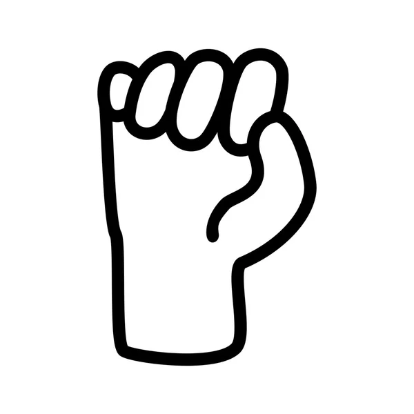 Geste mit Fingersymbol. Handarbeit. Vektorgrafik — Stockvektor
