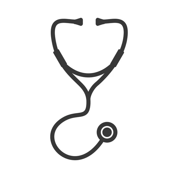 Stetoskop simgesi. Tıbbi ve sağlık. Vektör grafiği — Stok Vektör