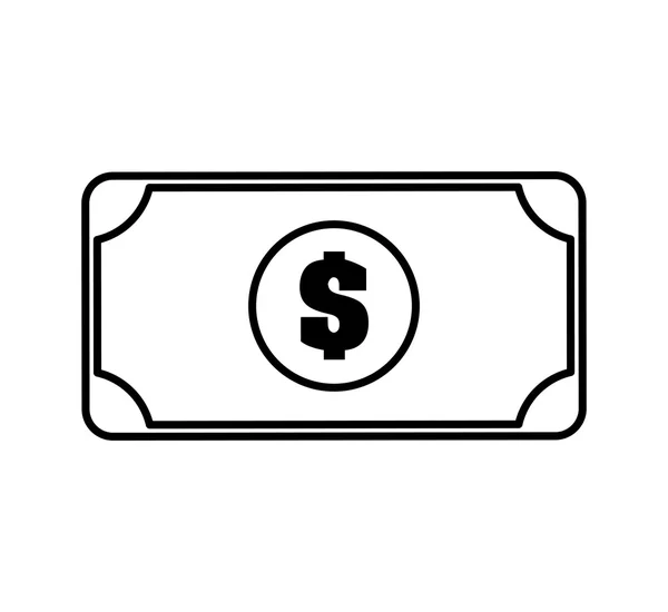 Icono de Bill. Dinero y partida financiera. Gráfico vectorial — Vector de stock