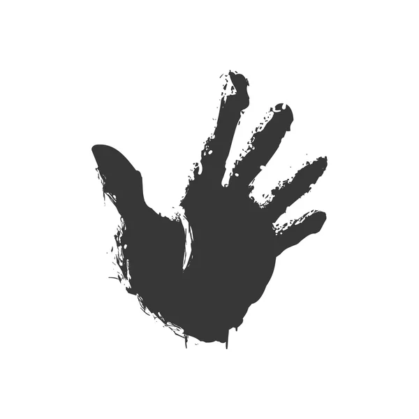 Ikone menschlicher Handsilhouette. Gestengestaltung. Vektorgrafik — Stockvektor