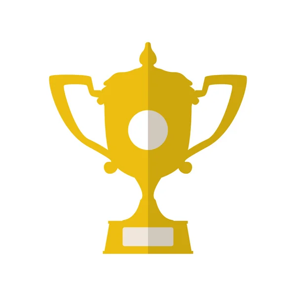Icono de copa de trofeo. Diseño del ganador. Gráfico vectorial — Vector de stock