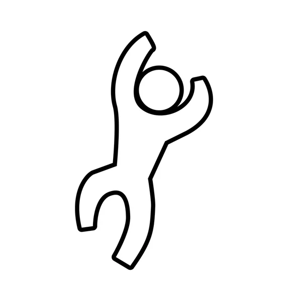 Icono del pictograma. Diseño masculino de persona. Gráfico vectorial — Vector de stock