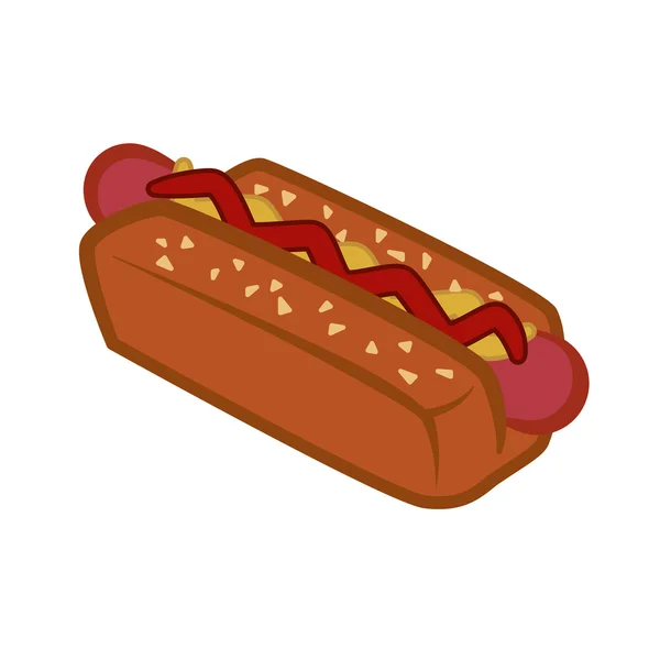 Icône de hot dog. Conception de restauration rapide. graphique vectoriel — Image vectorielle