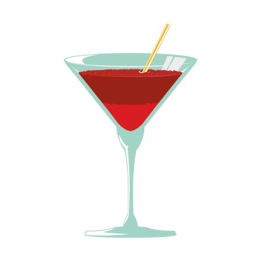 Kokteyl cam kutsal kişilerin resmi. Tasarım iç. Vektör grafiği