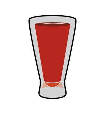 Kokteyl shot simgesi. Tasarım iç. Vektör grafiği