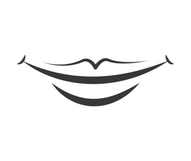 dudak simgesi. Boby tasarımının parçası. Vektör grafiği