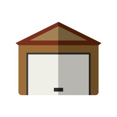 Garaj simgesi. Onarım ve ev tasarımı. Vektör grafiği