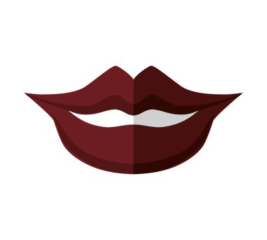 Ağız ve gülümseme simgesi. Boby tasarımının parçası. Vektör grafiği