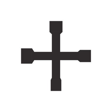 Araba jakı simgesi. Alet ve onarım tasarımı. Vektör grafiği