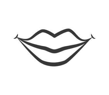 dudak simgesi. Boby tasarımının parçası. Vektör grafiği