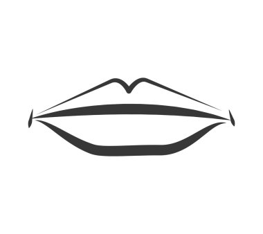 dudak simgesi. Boby tasarımının parçası. Vektör grafiği