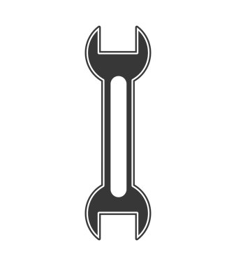 Wrench icon. Tool and repair design. Vector graphic