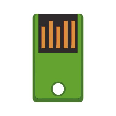 USB simge. Becerikli alet ve teknoloji tasarım. Vektör grafiği