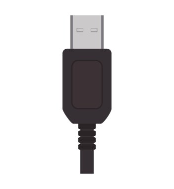 USB simge. Becerikli alet ve teknoloji tasarım. Vektör grafiği
