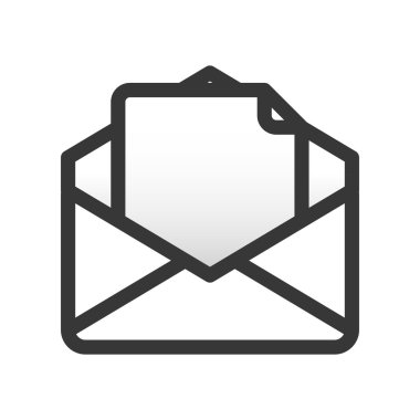 Zarf simgesi. E-posta tasarım. Vektör grafiği