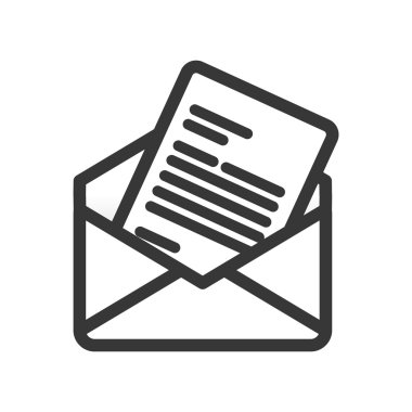 Zarf simgesi. E-posta tasarım. Vektör grafiği