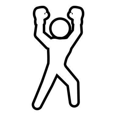 Boksör simgesi. Boks tasarım. Vektör grafiği