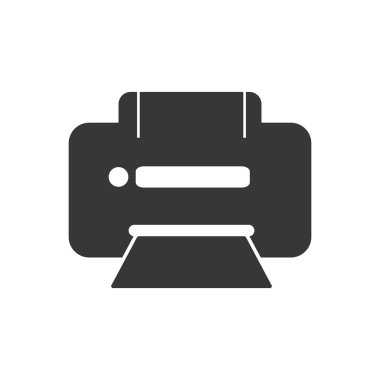 Yazıcı simgesi. Teknoloji ve gadget tasarım. Vektör grafiği