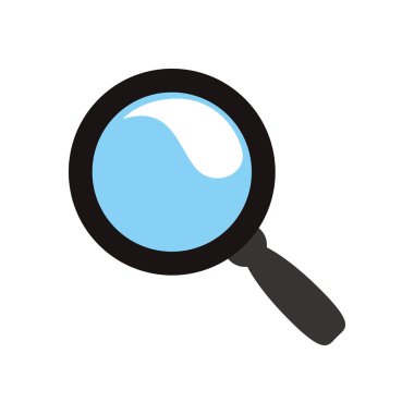 Lupe simgesi. Arama tasarım. vektör grafiği