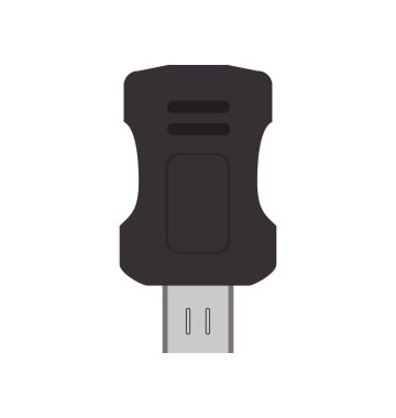 USB simge. Becerikli alet ve teknoloji tasarım. Vektör grafiği