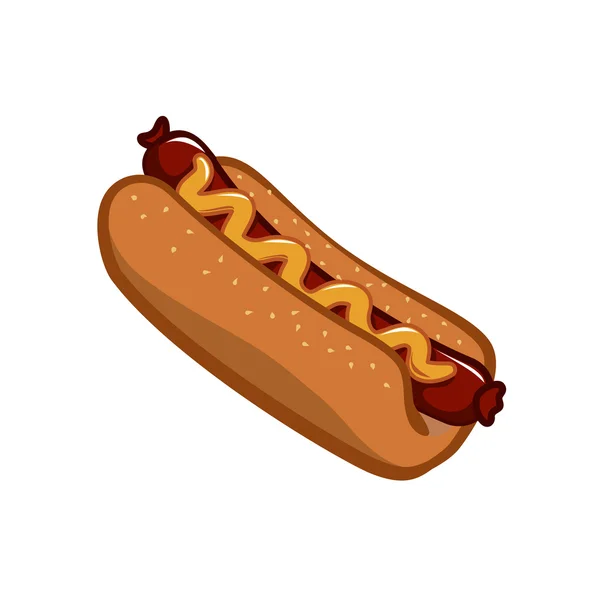 Icono de perro caliente. Diseño de comida rápida. gráfico vectorial — Archivo Imágenes Vectoriales